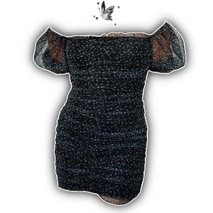 Hm mini black floral dress